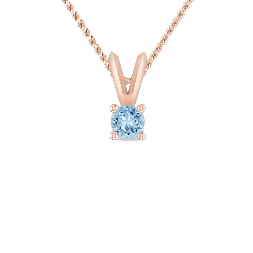 Rose Gold - Aquamarine