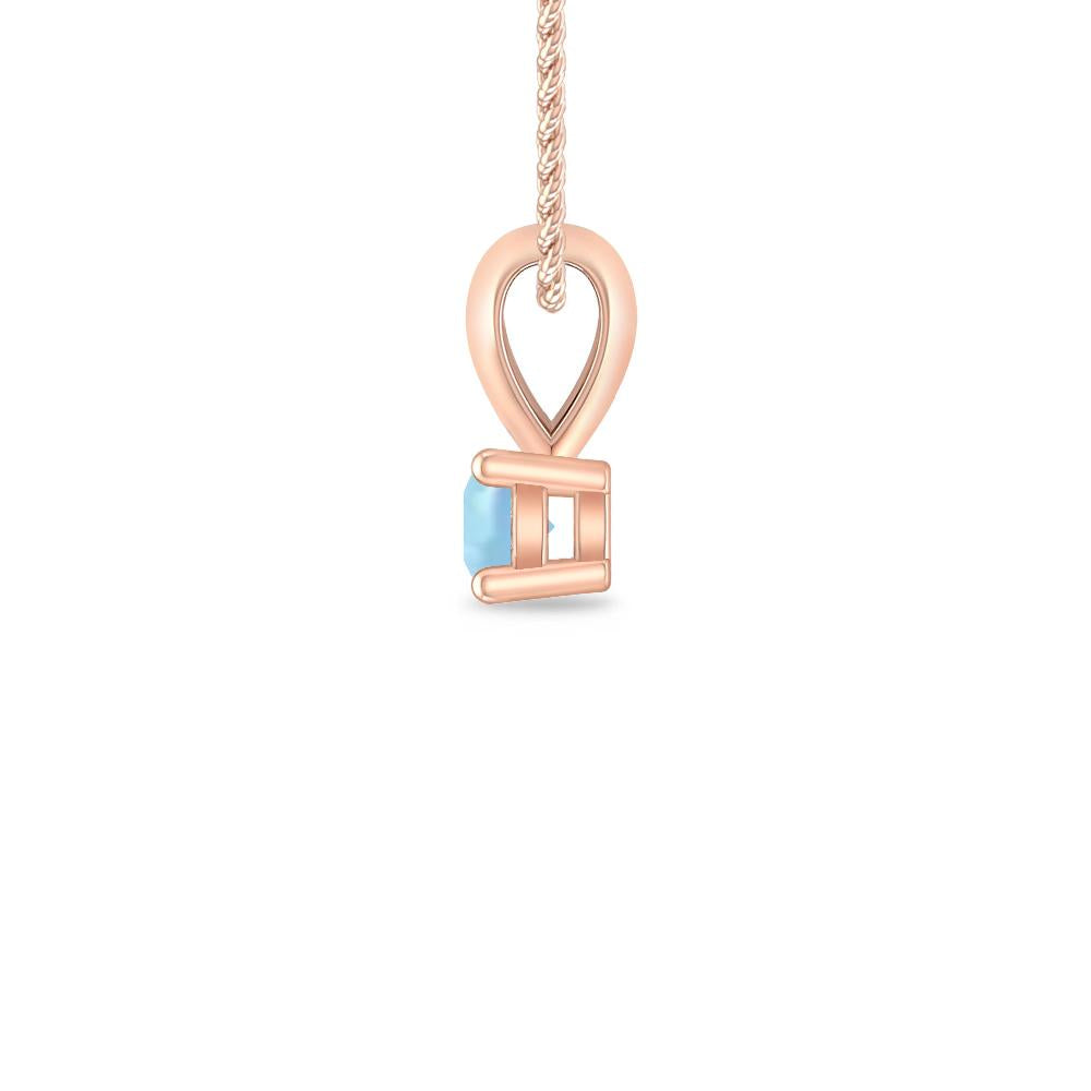 Rose Gold - Aquamarine