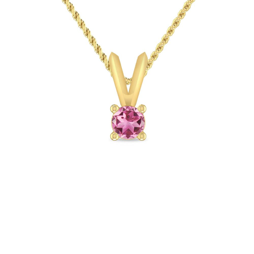 Yellow Gold - Pink Tourmaline