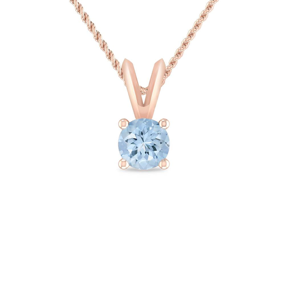 Rose Gold - Aquamarine