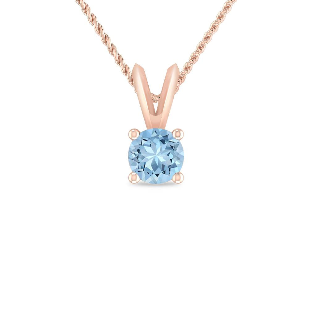 Rose Gold - Aquamarine