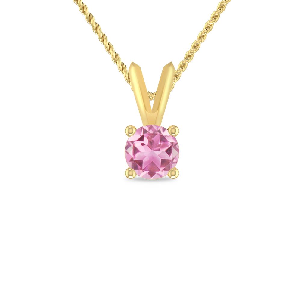 Yellow Gold - Pink Tourmaline