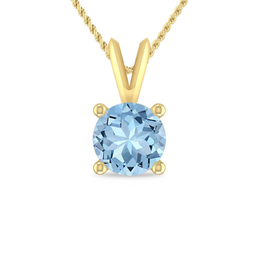 Yellow Gold - Aquamarine