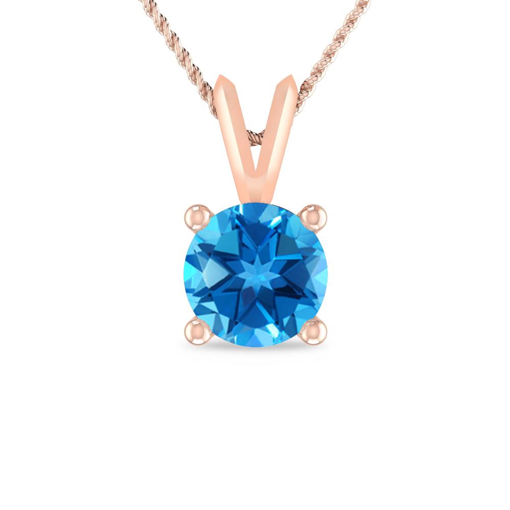 Rose Gold - Blue Topaz