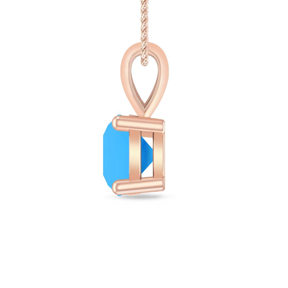 Rose Gold - Blue Topaz