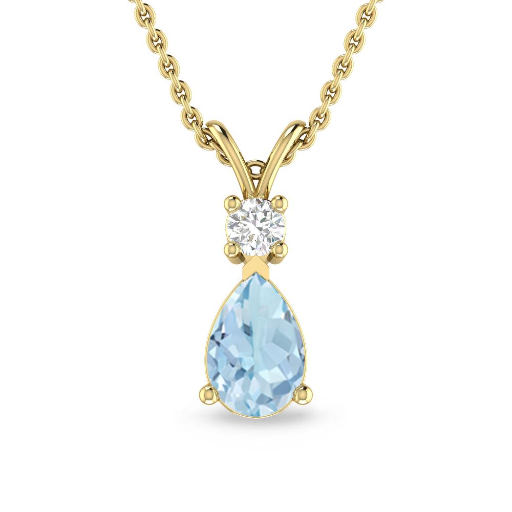 Yellow Gold - Aquamarine