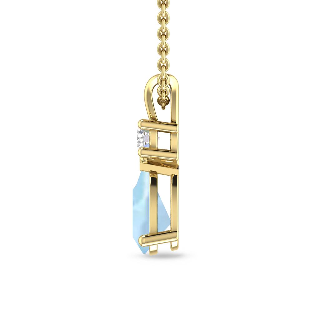 Yellow Gold - Aquamarine