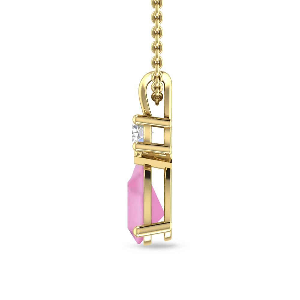 Yellow Gold - Pink Tourmaline