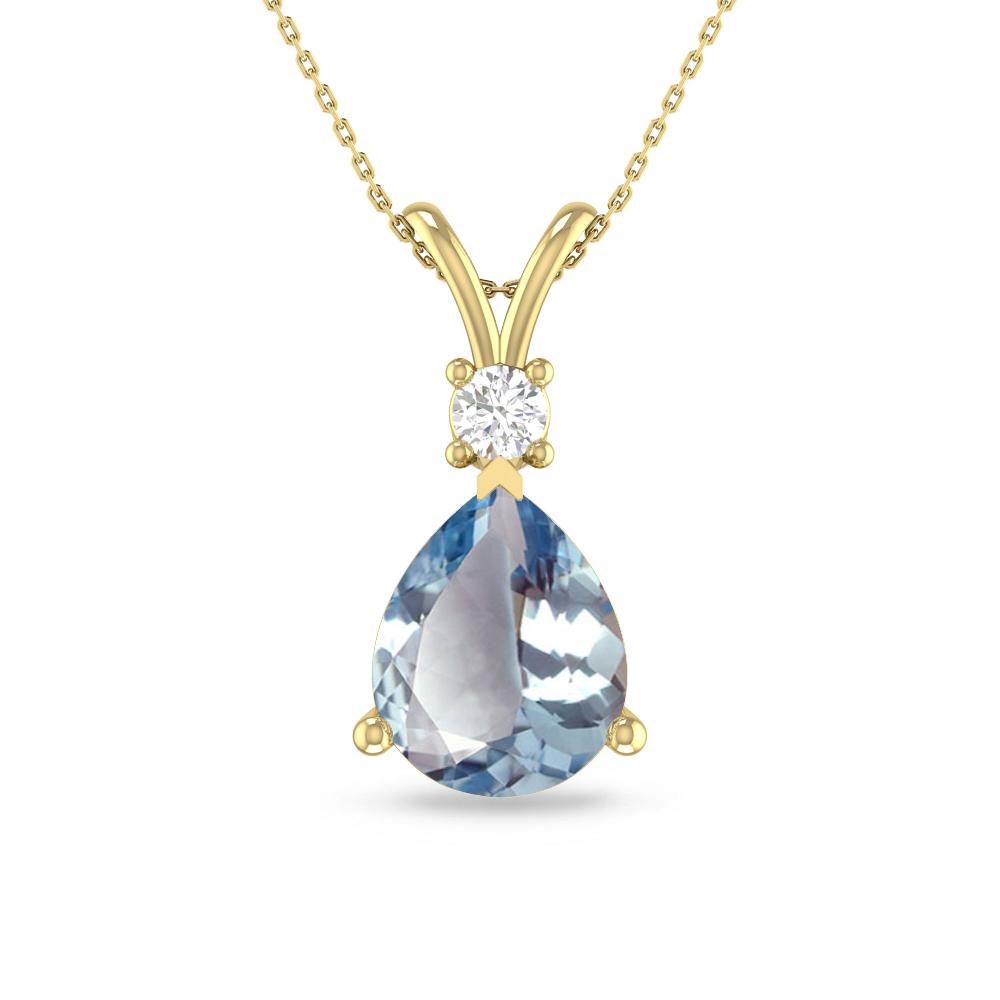Yellow Gold - Aquamarine