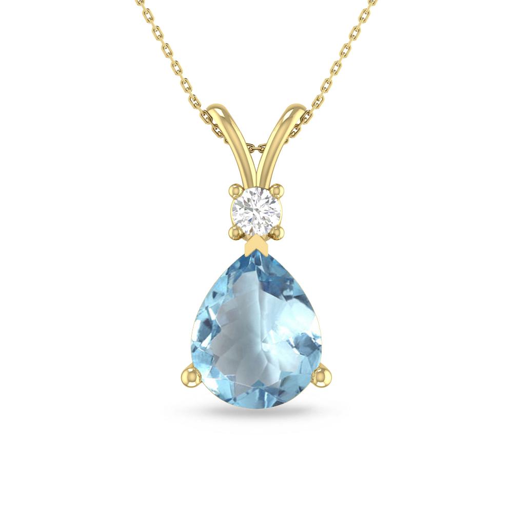 Yellow Gold - Aquamarine