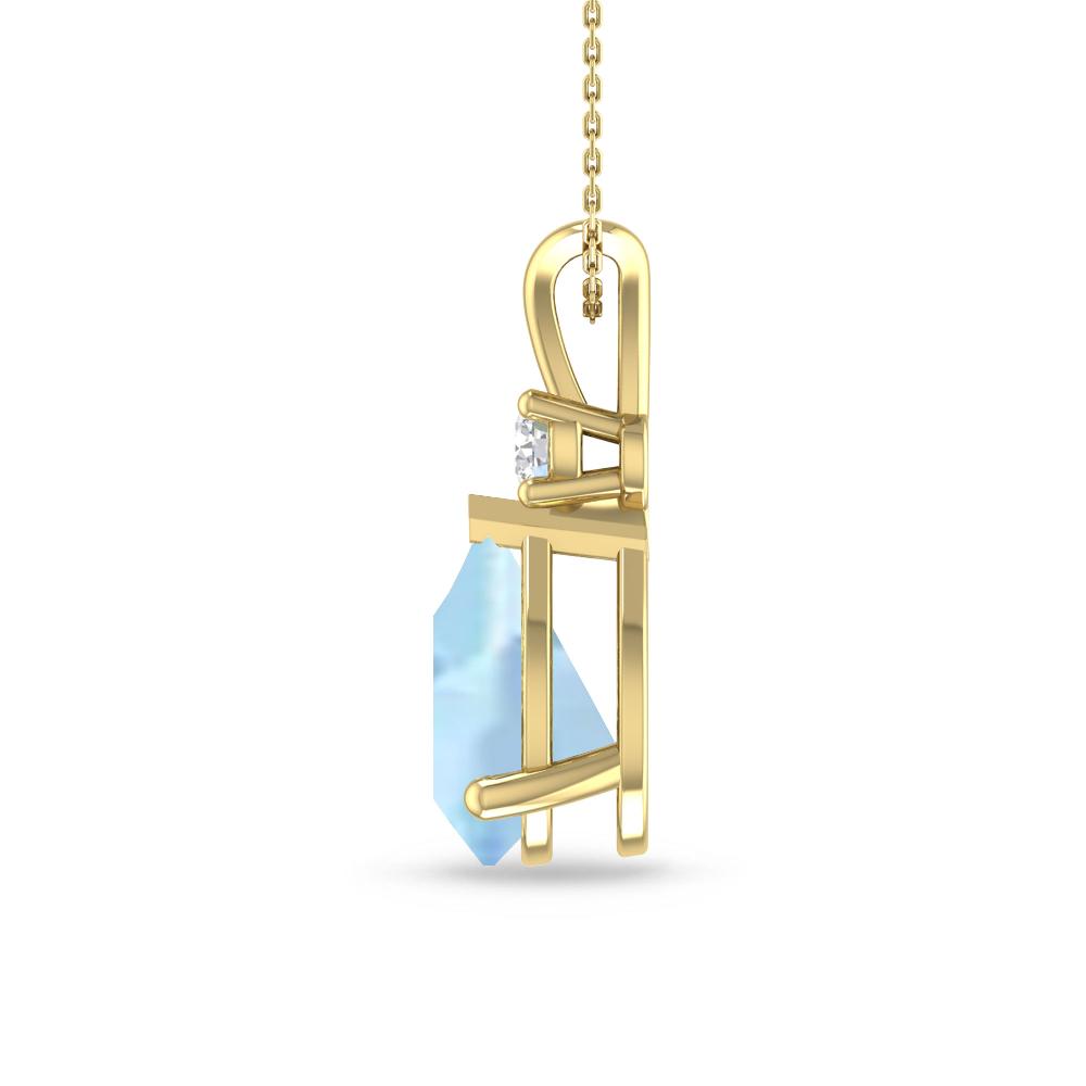 Yellow Gold - Aquamarine