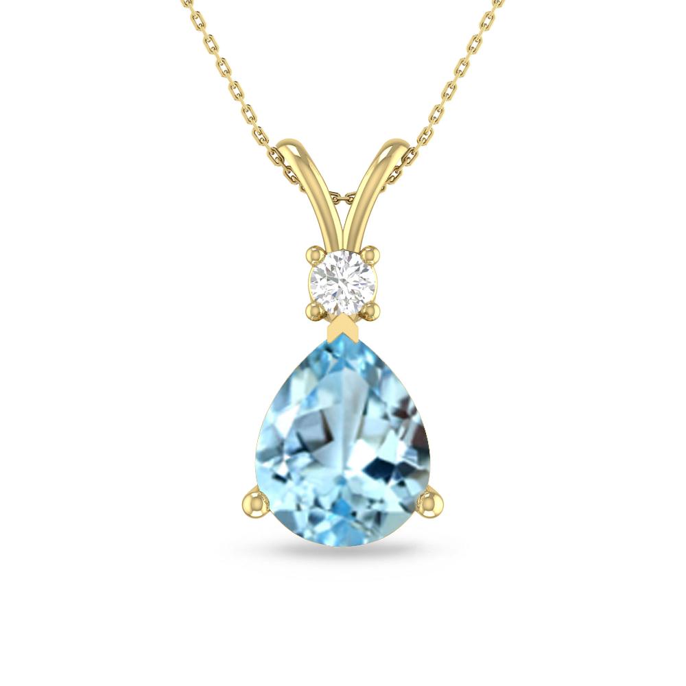 Yellow Gold - Aquamarine