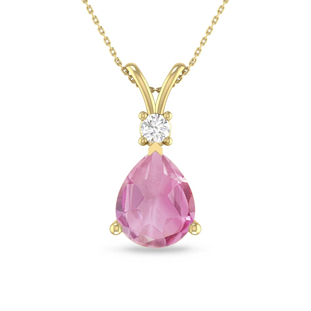 Yellow Gold - Pink Tourmaline