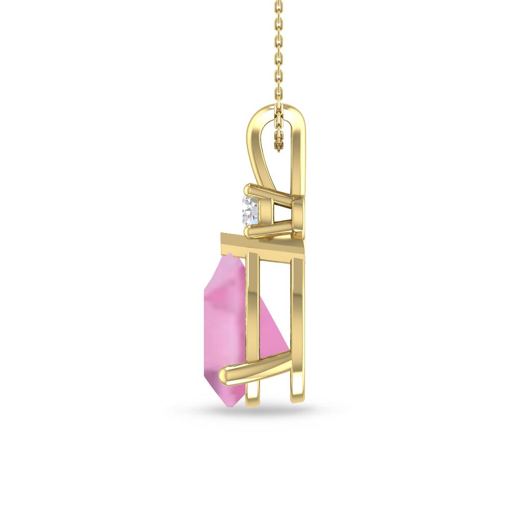 Yellow Gold - Pink Tourmaline