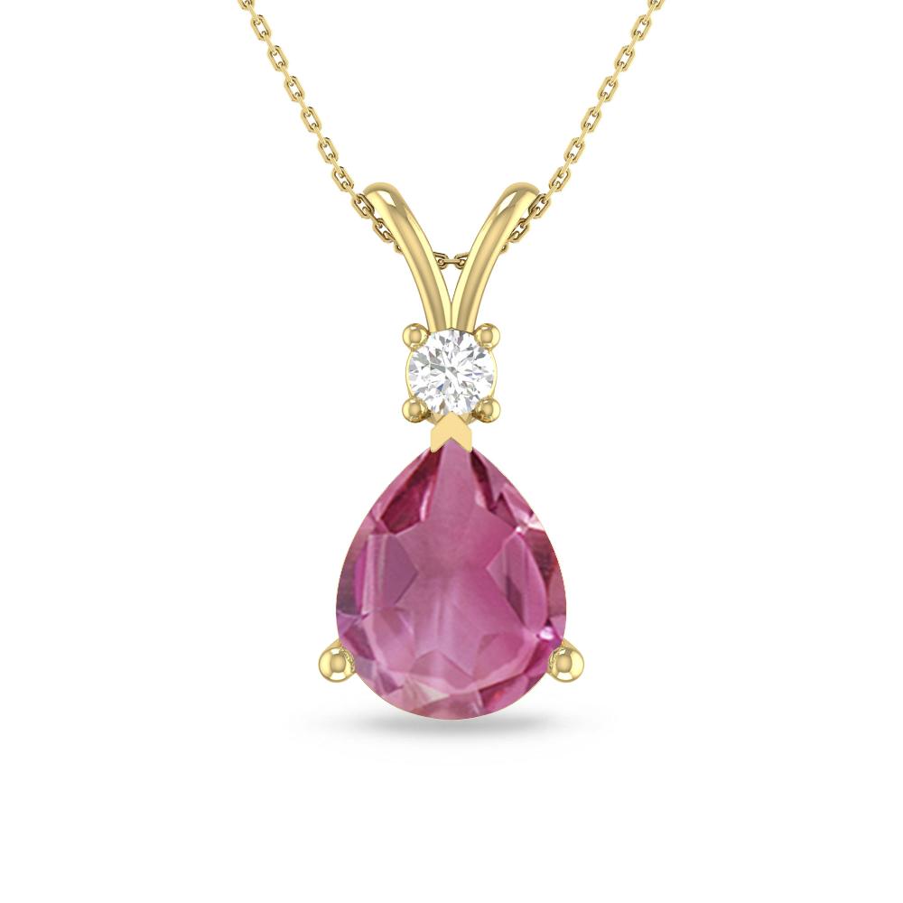 Yellow Gold - Pink Tourmaline