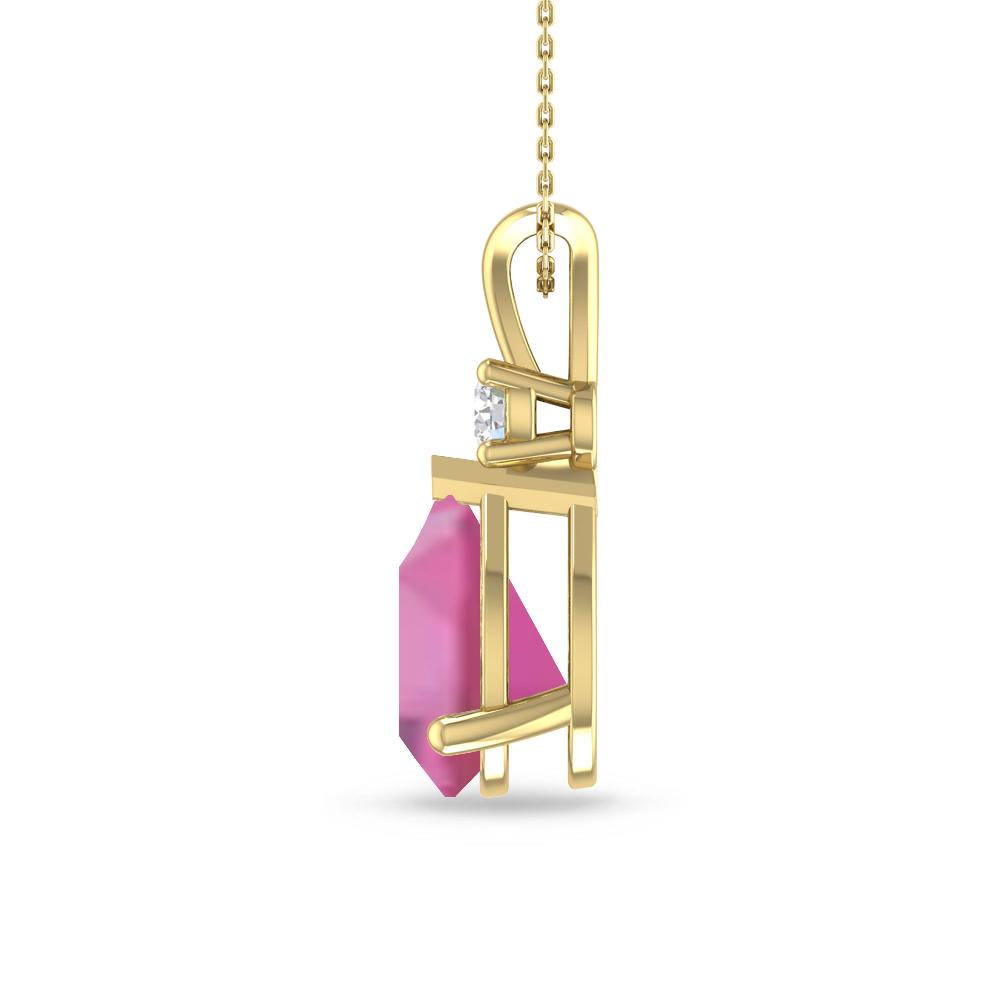Yellow Gold - Pink Tourmaline