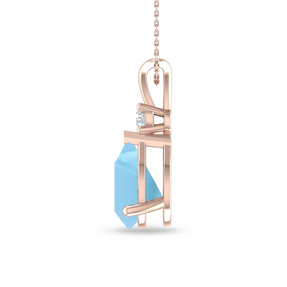 Rose Gold - Blue Topaz