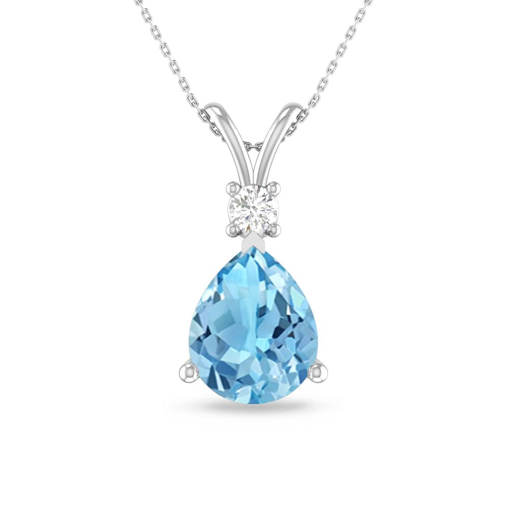 White Gold - Blue Topaz