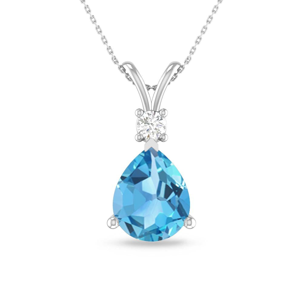 White Gold - Blue Topaz