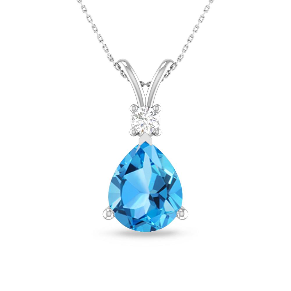 White Gold - Blue Topaz