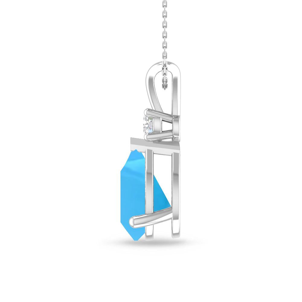 White Gold - Blue Topaz