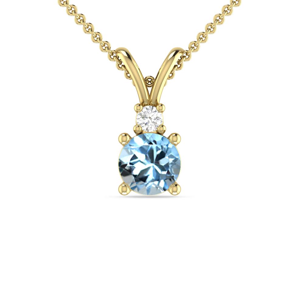 Yellow Gold - Aquamarine