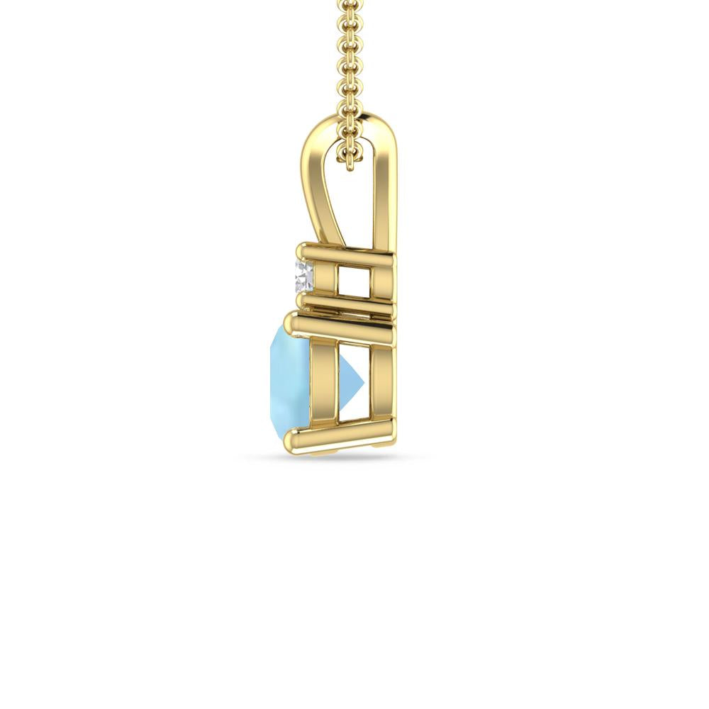 Yellow Gold - Aquamarine