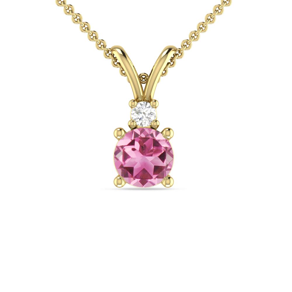 Yellow Gold - Pink Tourmaline