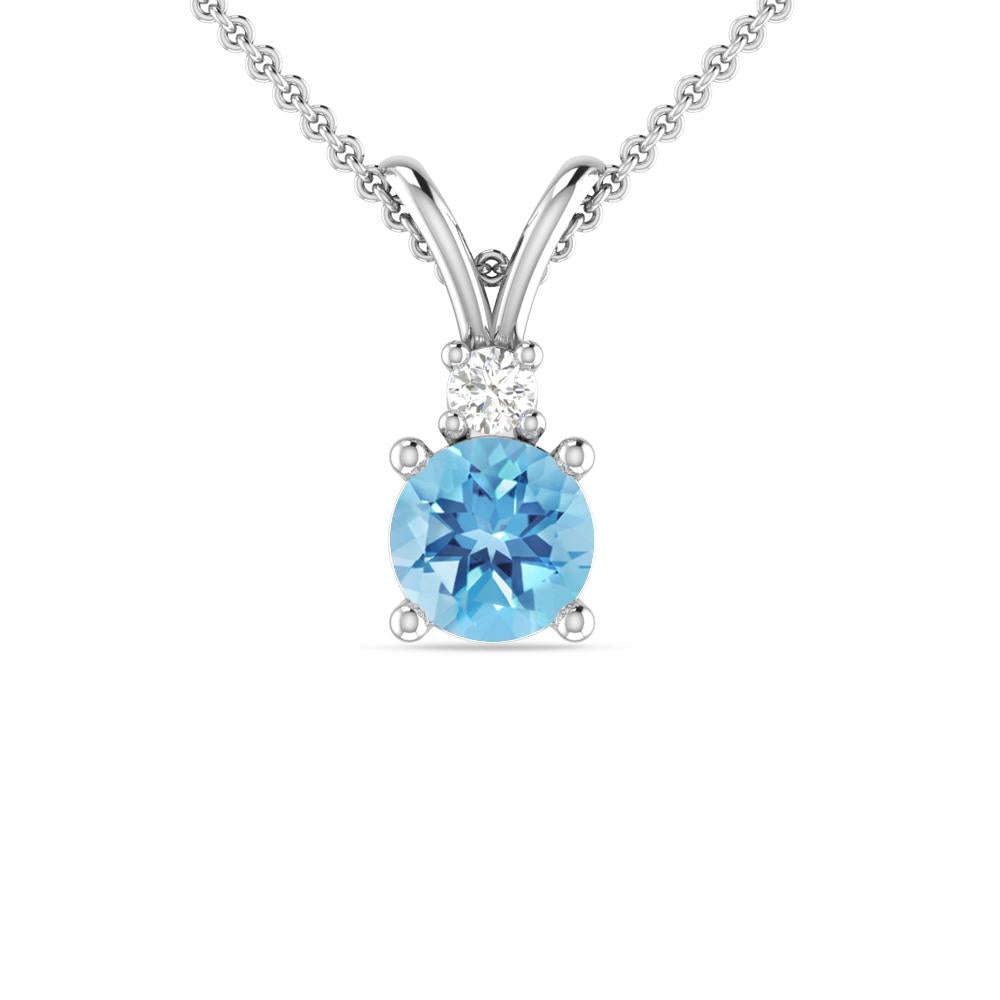 White Gold - Blue Topaz