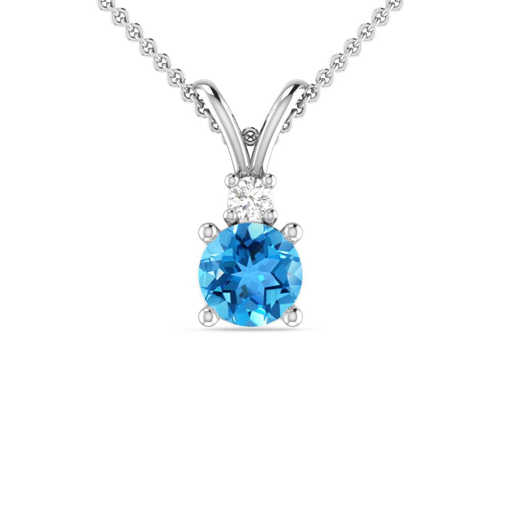 White Gold - Blue Topaz