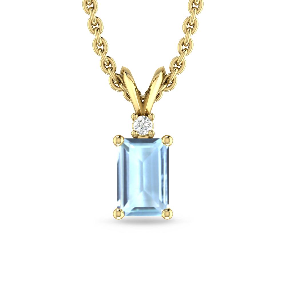 Yellow Gold - Aquamarine