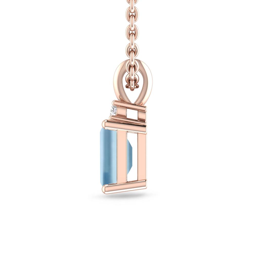 Rose Gold - Aquamarine