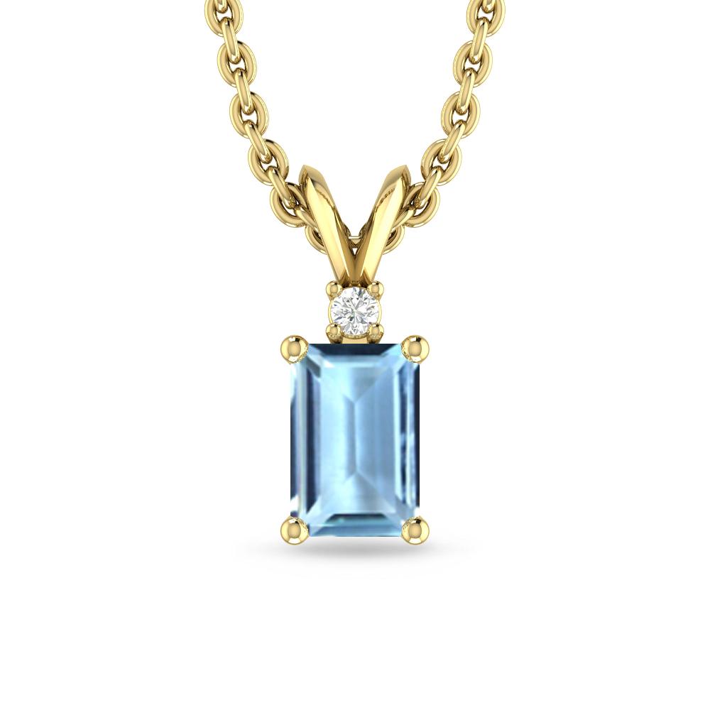 Yellow Gold - Aquamarine