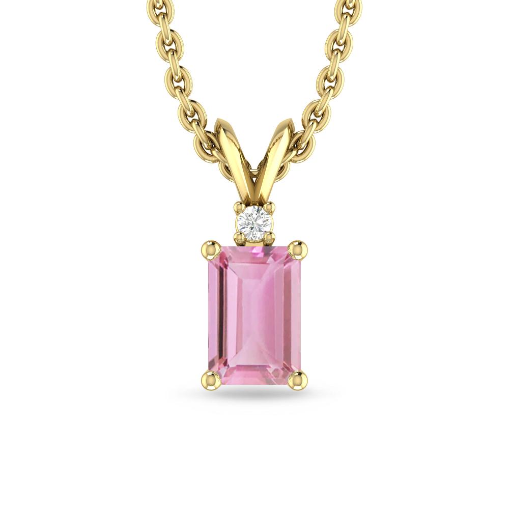 Yellow Gold - Pink Tourmaline