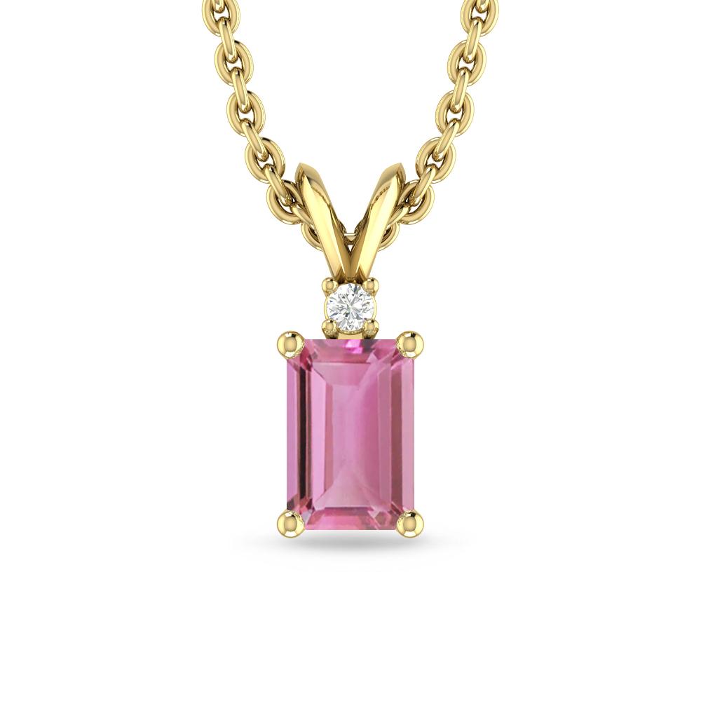 Yellow Gold - Pink Tourmaline