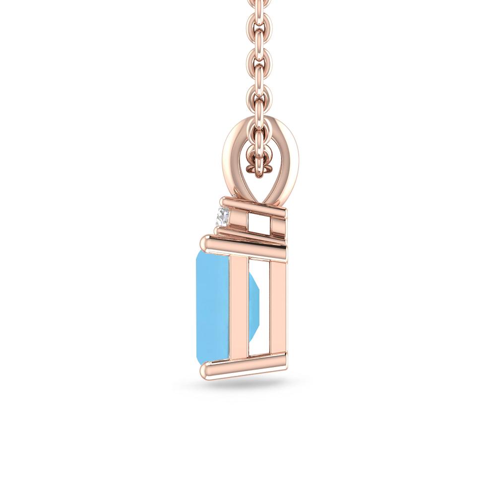 Rose Gold - Blue Topaz