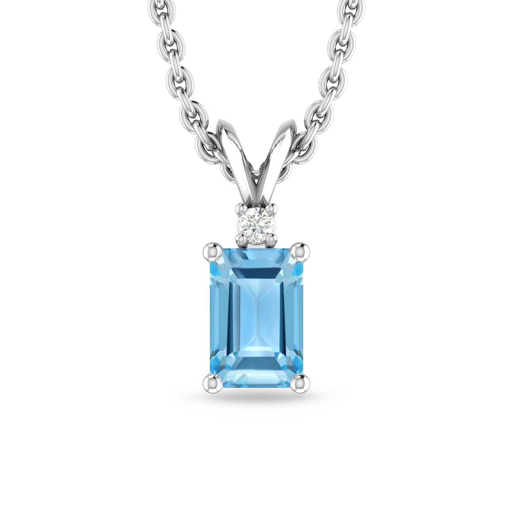 White Gold - Blue Topaz