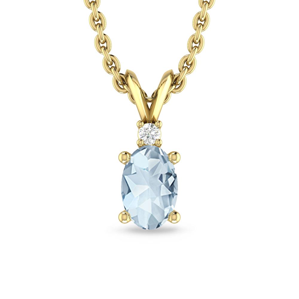 Yellow Gold - Aquamarine
