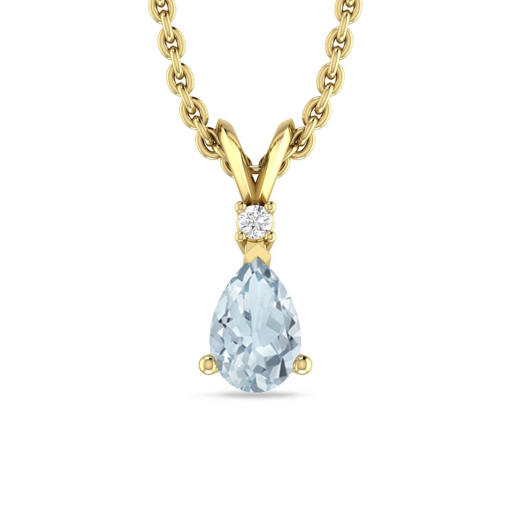Yellow Gold - Aquamarine