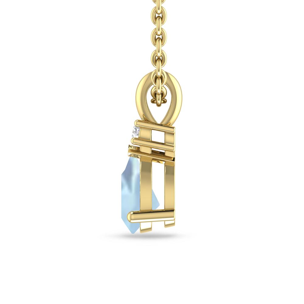 Yellow Gold - Aquamarine