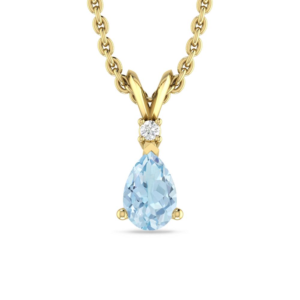 Yellow Gold - Aquamarine