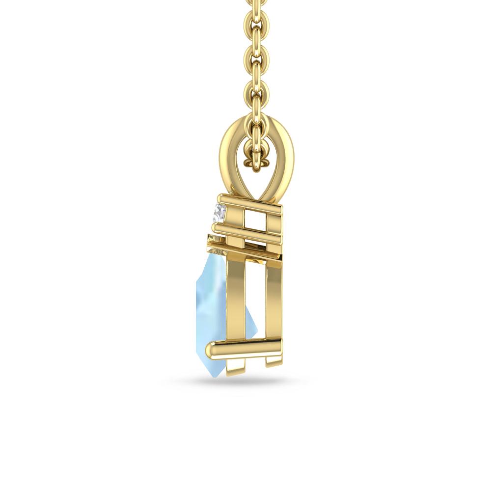 Yellow Gold - Aquamarine