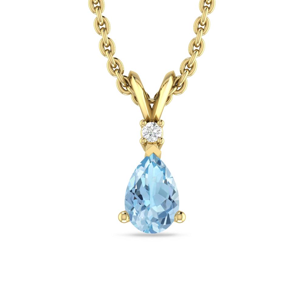 Yellow Gold - Aquamarine