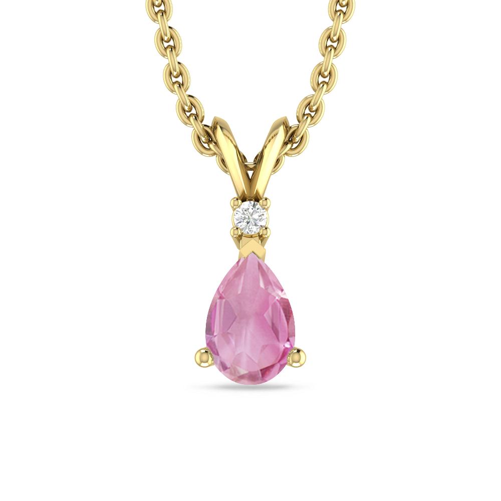 Yellow Gold - Pink Tourmaline