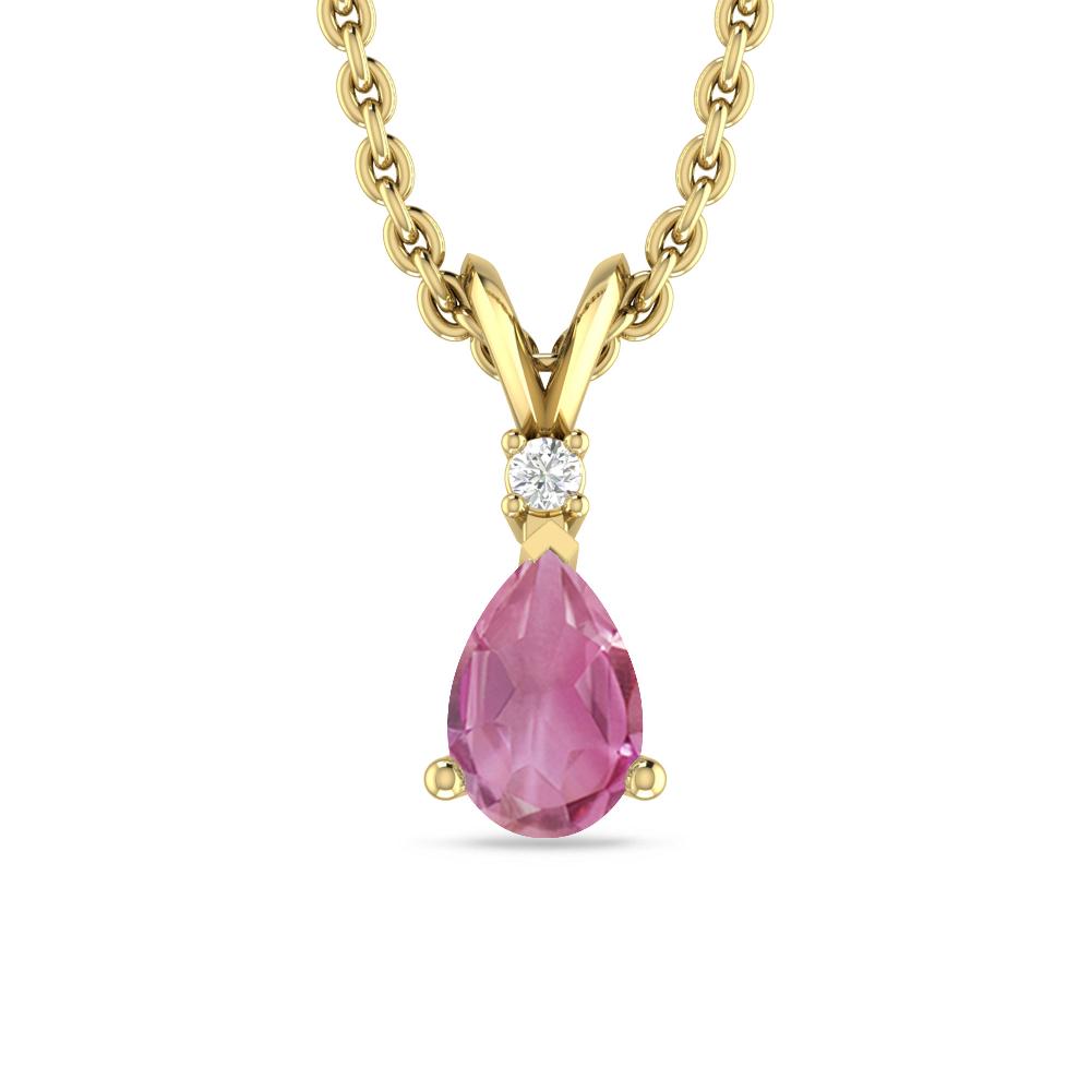 Yellow Gold - Pink Tourmaline