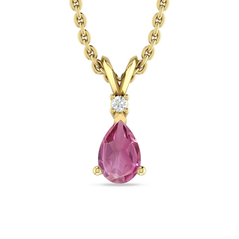 Yellow Gold - Pink Tourmaline