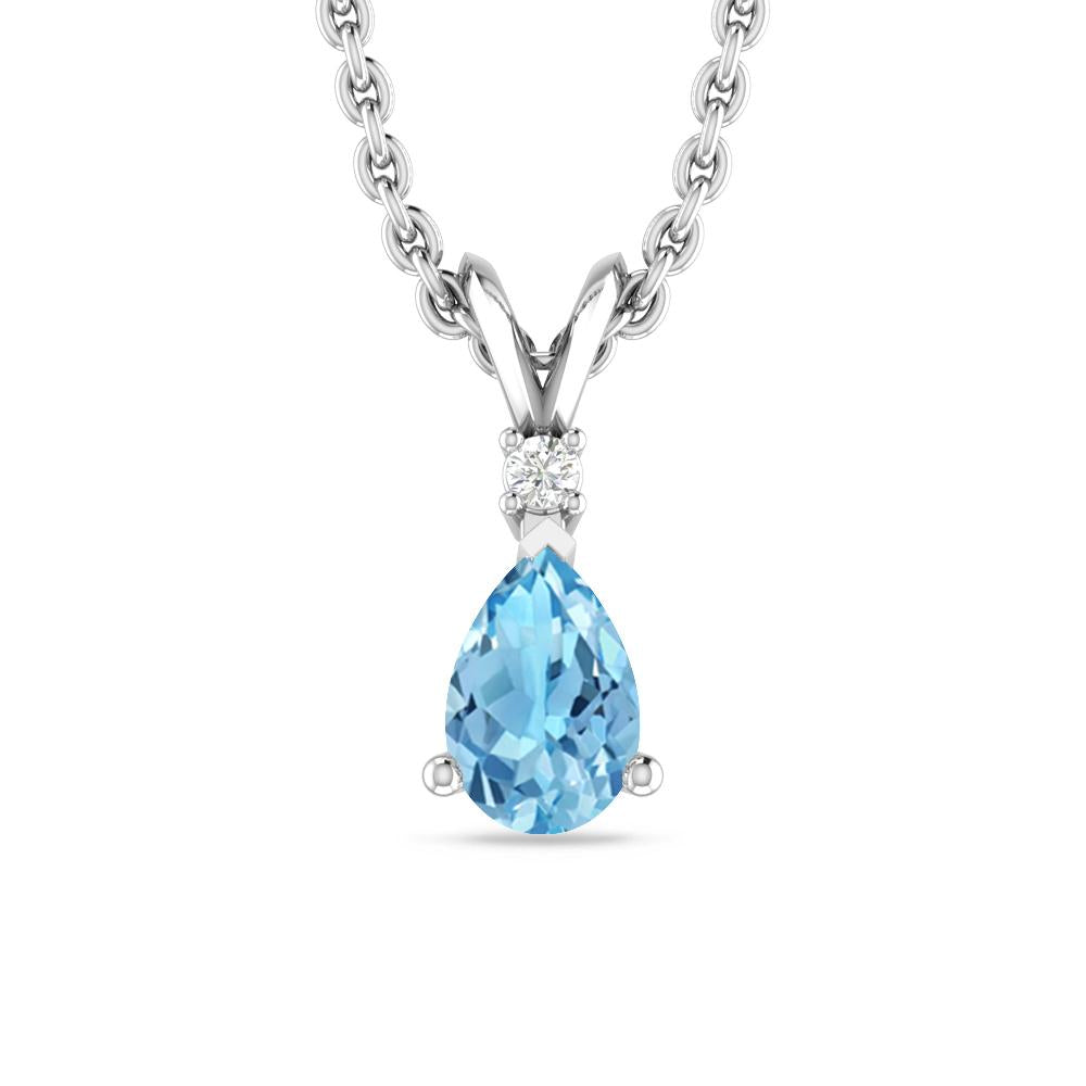 White Gold - Blue Topaz