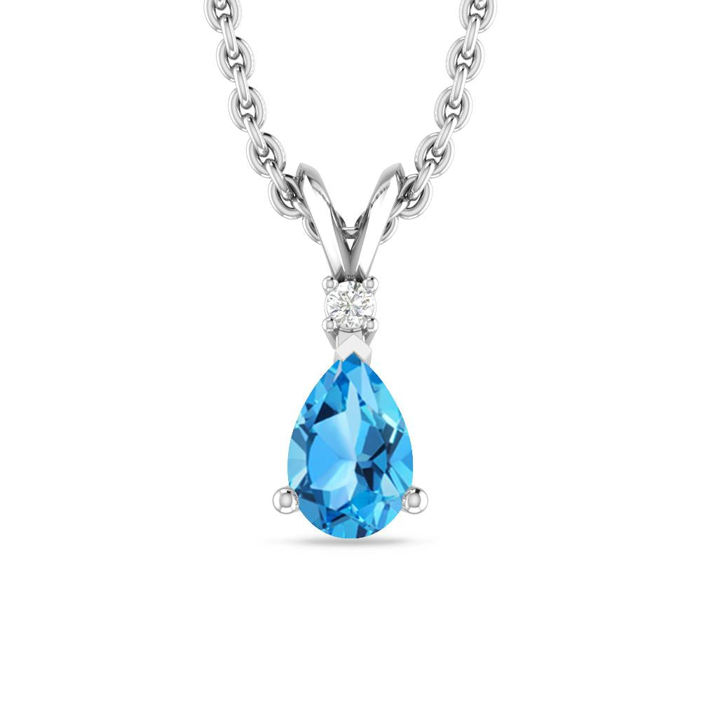 White Gold - Blue Topaz