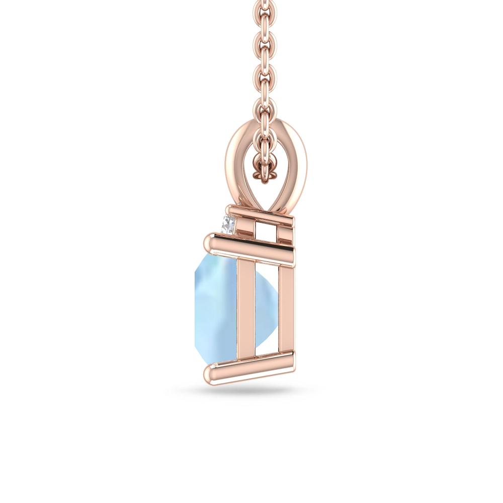Rose Gold - Aquamarine