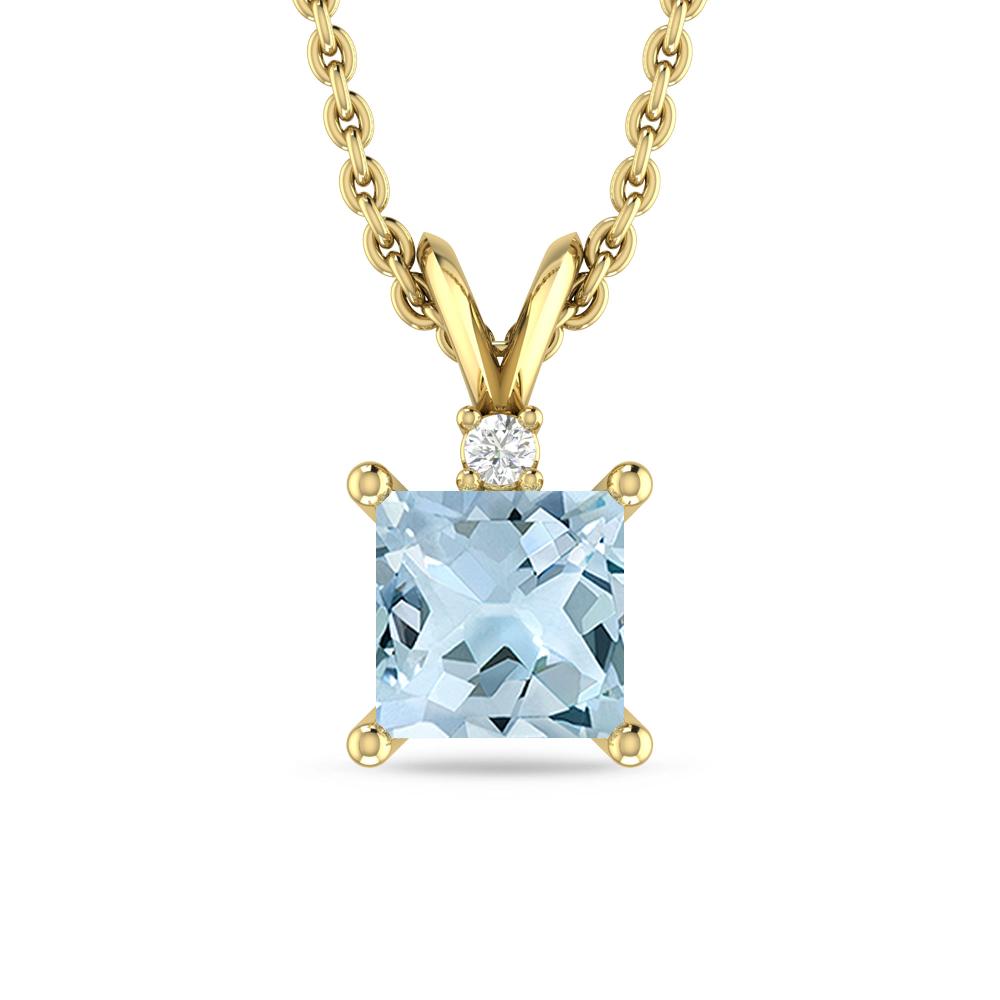 Yellow Gold - Aquamarine
